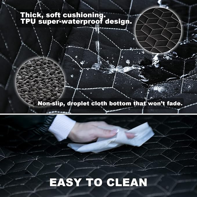 Meginc SUV Cargo Liner for Dogs,100% Waterproof Pet Trunk Car Seat Cover Mat with Bumper Flap Protector,Dog Protect Auto Carpet, Heavy Durable Pet Car Seat Protector for SUV CRV RAV4 Q5 CX5