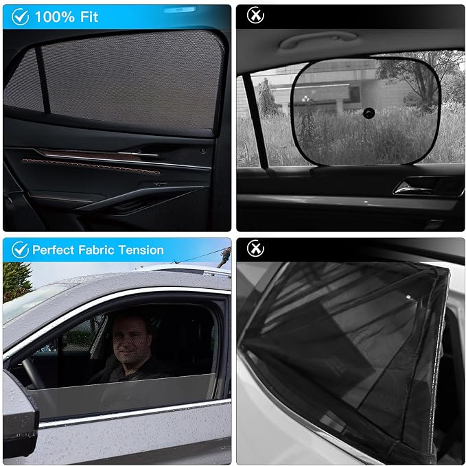 XCBYT Car Window Shade for 2019-2024 Toyota RAV4 Window Covers Side Window Sun Shade Car Window Shade for Baby with Breathable Mesh Insulate Heat and UV for Sleep Camping Breastfeeding