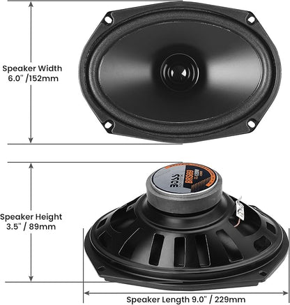 BOSS Audio Systems BRS69 6 x 9 Inch Replacement Car Door Speaker - 120 Watts Max, Sold Individually, 4 Ohms, Bocinas Para Carro