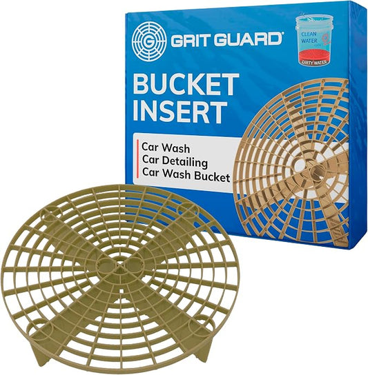 Grit Guard The Original Gold Bucket Insert - 10" Diameter Car Wash Bucket for Car Washing, Detailing Compatible with 3.5, 4, 5 and 6 Gallon Buckets - Made in the USA