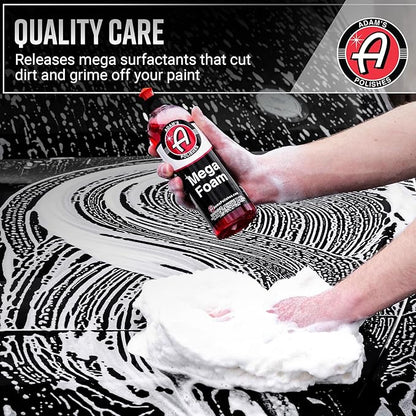 Adam's Polishes Mega Foam (16oz, 2 Pack) - Detailing pH Neutral Car Soap Washing, Concentated For Use In Car Wash Bucket, Foam Gun For Cleaning, Won't Strip Car Wax or Ceramic Coating