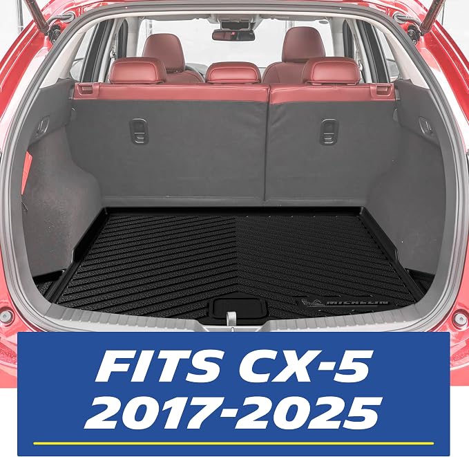 Michelin Vehicle Mats, All-Weather TPE Custom Fit Liner for 2017-2025 Mazda CX-5 (4 Piece), Premier