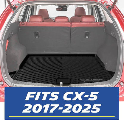 Michelin Vehicle Mats, All-Weather TPE Custom Fit Liner for 2017-2025 Mazda CX-5 (4 Piece), Premier