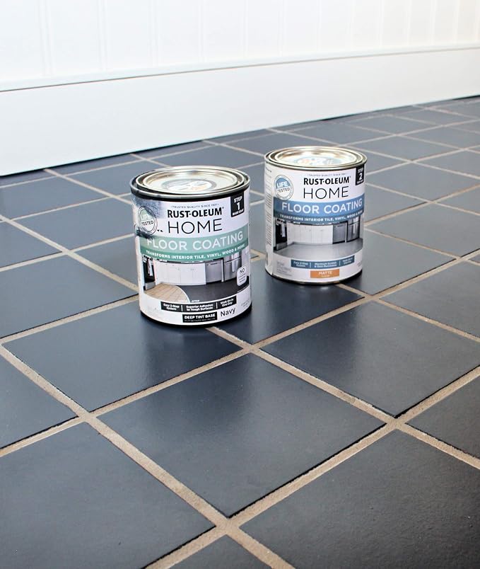 Rust-Oleum 367603 Home Interior Floor Coating Kit, Semi-Gloss Navy