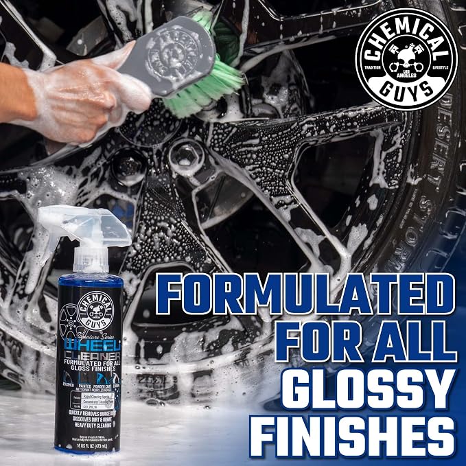 Chemical Guys Complete Wheel, Rim and Tire Care Kit, Foaming Cleaner, Tire Dressing, Wheel Sealant, Detailing Brushes, Microfiber Towels for Cars, Trucks and SUVs, 10-Piece Set