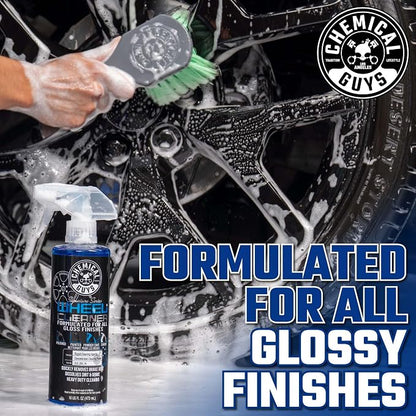 Chemical Guys Complete Wheel, Rim and Tire Care Kit, Foaming Cleaner, Tire Dressing, Wheel Sealant, Detailing Brushes, Microfiber Towels for Cars, Trucks and SUVs, 10-Piece Set