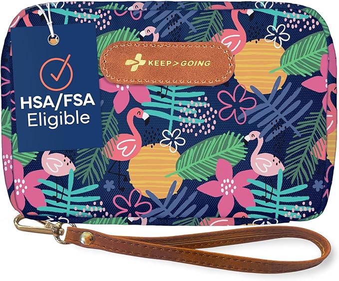 KeepGoing Travel First Aid Kit for Kids – 130 Pc. for Car, Home, Purse, Diaper Bag & Backpack with Latex-Free Bandages - Mini First Aid Kit Travel Size TSA-Approved
