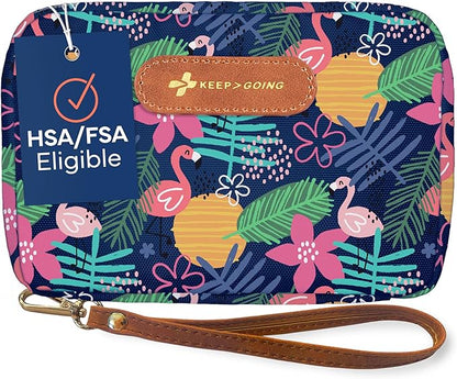 KeepGoing Travel First Aid Kit for Kids – 130 Pc. for Car, Home, Purse, Diaper Bag & Backpack with Latex-Free Bandages - Mini First Aid Kit Travel Size TSA-Approved
