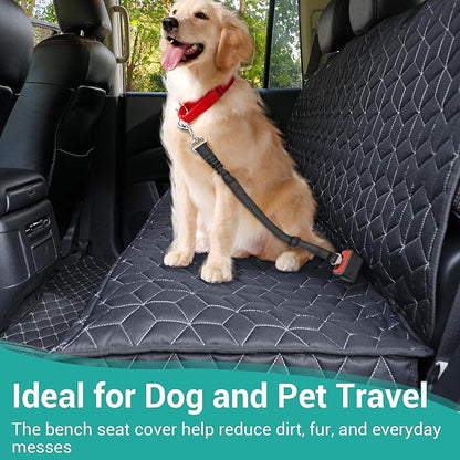 Meginc Dog Car Seat Covers for Back Seat,Waterproof Pet Bench Seat Covers for Trucks Ford f150/Ram1500/Nissan Frontier/Toyota Tacoma/GMC Canyon/Silverado Scratch Nonslip Truck Seat Cover for Dogs