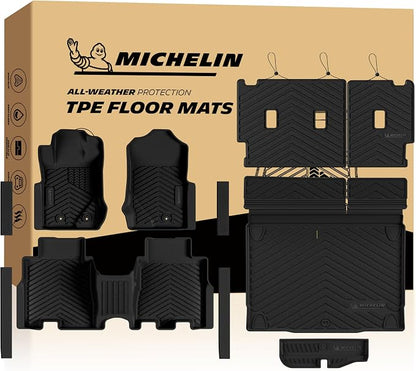 Michelin Vehicle Mats, All-Weather TPE Custom Fit Liner for 2021-2026 Ford Bronco 4-Door(11 Piece), Premier