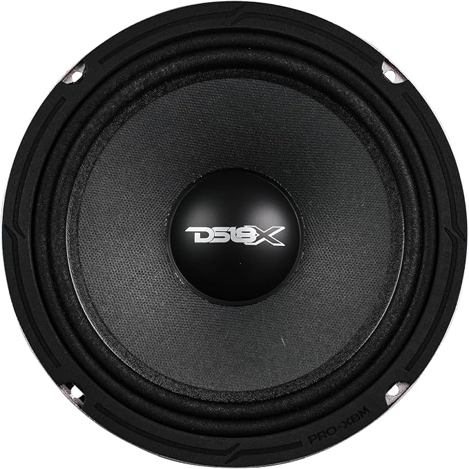 DS18 PRO-X8M Loudspeaker - 8", Midrange, Red Steel Basket, 550W Max, 275W RMS, 8 Ohms - Premium Quality Audio Door Speakers for Car or Truck Stereo Sound System (1 Speaker), Classic