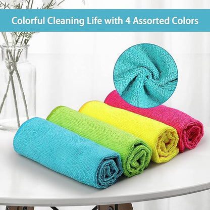 HOMEXCEL Microfiber Cleaning Cloth 800 Pack, Microfiber Towel for Cars, Lint Free, Scratch-Free, Highly Absorbent, and Cleaning Rags for House, Window and Glass, Cars, TV Screen 11.5 X11.5 inch