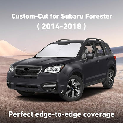 EcoNour Windshield Sunshade Compatible for Subaru Forester 2014-2016 2017 2018, Sun Visor for Front Windshield & Window Sun Shade Cover, UV Heat Blocker & Protector, Car Accessories