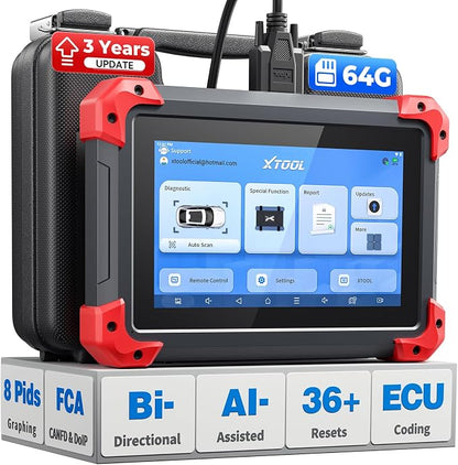 XTOOL D7 Bidirectional Scan Tool: 2026 Ai-Assisted OBD2 Scanner Diagnostic Tool with 36+ Resets, Full System Car Scanner with EPB, Injector Test, Throttle, Crank Sensor Relearn, FCA, CANFD & DoIP