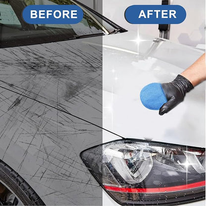 Auto Care Microfiber Wax Applicator Pads with Finger Pocket, Blue, Ultra-Soft 70/30 Blend, 5 Inch Diameter, 6 Pack, for Cars, Trucks, Motorcycles