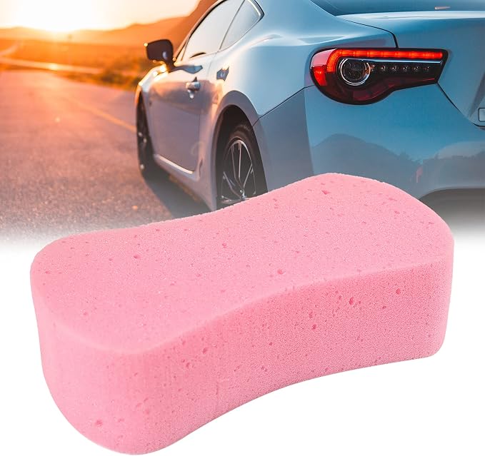 X AUTOHAUX Pink Auto Car Cleaning Sponge Block Washing Eraser Remover Pad Absorbent Foam