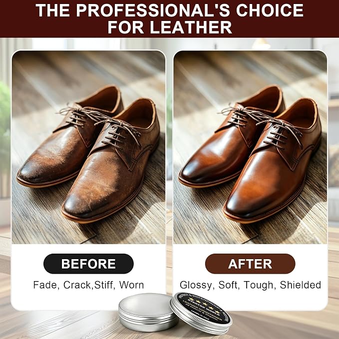 STARTSO WORLD 200Ml Leather Recoloring Balm with 100ML Leather Conditioner, Maroon Leather Repair Kit for Furniture, Leather Dye, Leather Scratch Repair, Leather Couch Paint