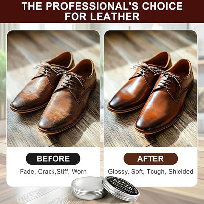 STARTSO WORLD 200Ml Leather Recoloring Balm with 100ML Leather Conditioner, Maroon Leather Repair Kit for Furniture, Leather Dye, Leather Scratch Repair, Leather Couch Paint
