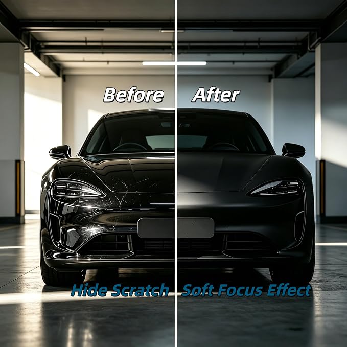 Matte Clear TPU Paint Protection Film, Heat Self-Healing & High Stretch Car PPF, 5ft x 5ft -Anti-Yellowing Scratch Resistant Wrap for Vehicle Body