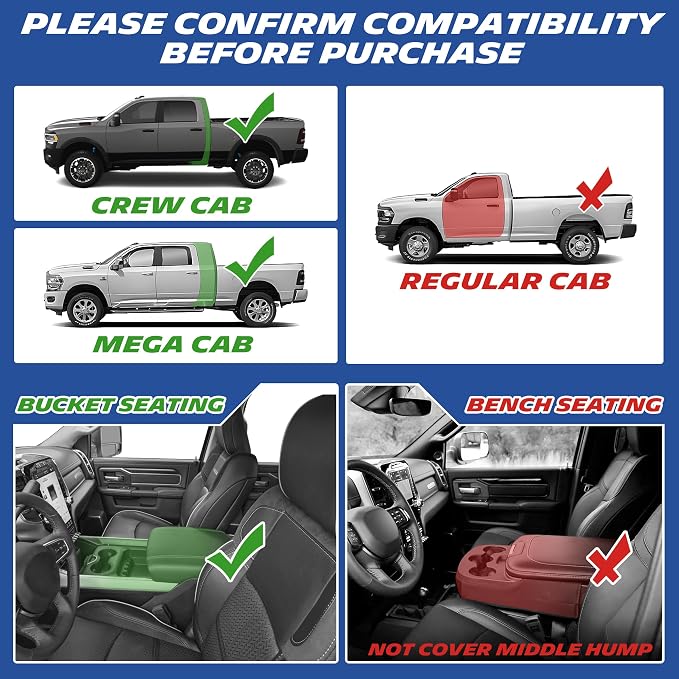 Michelin Vehicle Mats, All-Weather TPE Custom Fit Liner for 2019-2026 Ram 2500/3500 Crew Cab/Mega Cab Bucket Seat Carpet Floor, Premier