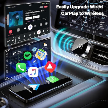 3-in-1 Wireless CarPlay Adapter (Dual-Chip Design): Keeps Factory configurations Intact While Enhancing Overall Performance.