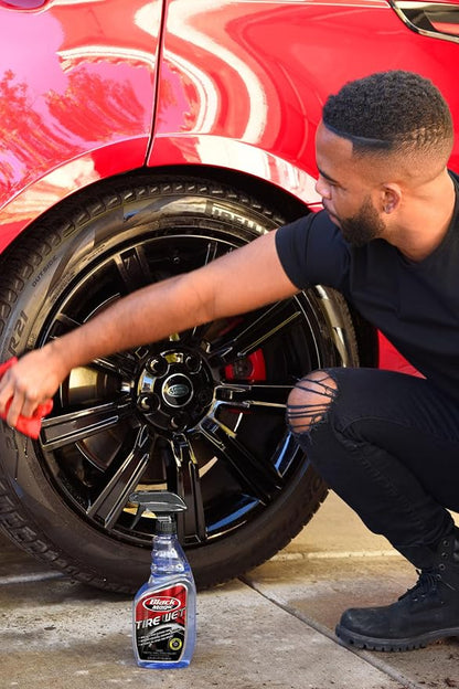 Black Magic 120217 Tire Wet, 23oz (Pack of 2) - Specially Formulated Tire Shine Applicator Cleaner to Keep Them Looking Wet, Black, and Glossy with One Quick Spray – Long-Lasting Protection for Tires | Specially Formulated Tire Shine Applicator Cleaner...