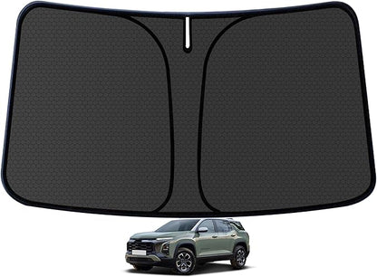Equinox Customized Windshield Sun Shade for 2018 2019 2020 2021 2022 2023 2024 Equinox Front Window Sunshade Visor Protector Foldable Blocks UV Rays Keep Car Cooler Accessories
