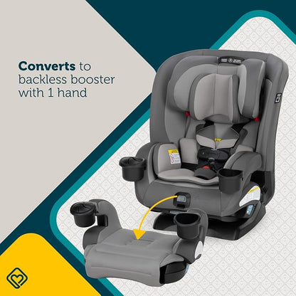 Safety 1st EverSlim 4-in-1 Convertible Car Seat, SecureTech Chest Clip, Ultra-Slim, 4-Mode Infant to Booster, Baby Car Seat, 5-100 lbs, Memory Foam, Fiddlehead