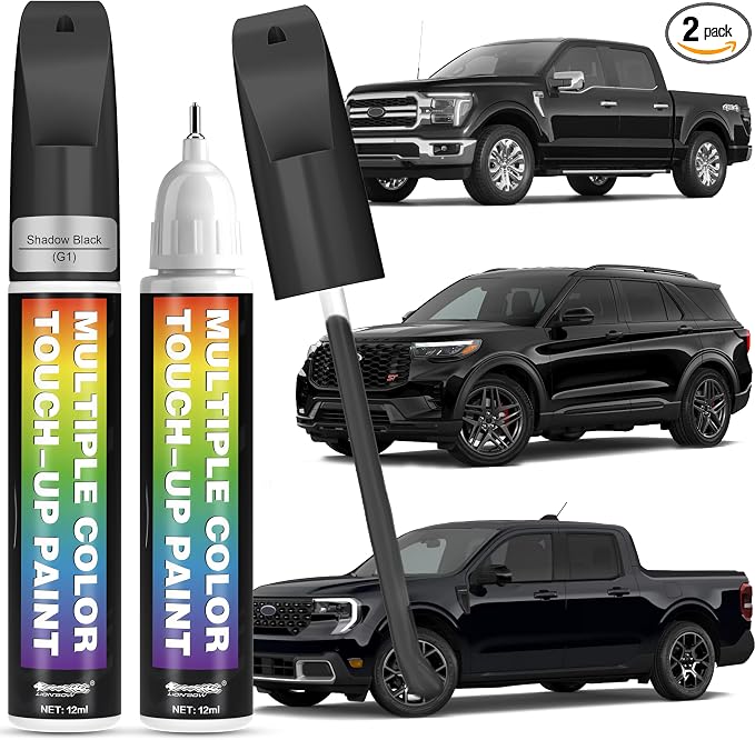 [2-PACK] Compatible with Ford Shadow Black(G1) Car Touch Up Paint,OEM-Equivalent,Fast-Drying Formula,Eco-Friendly Scratch Repair Kit for Deep Scratches