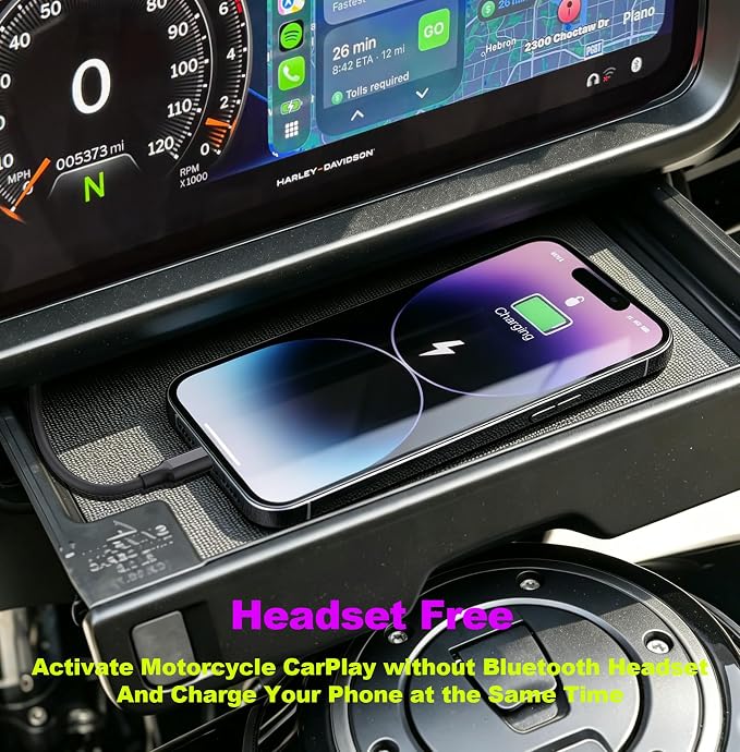 2-in-1 A/C Motorcycle Headset Bypass Cable for CarPlay Activation | Enable CarPlay Without Bluetooth Headset on GoldWing 2018-2024, Black/6",More Stable&Safer Than Passthrough Adapter