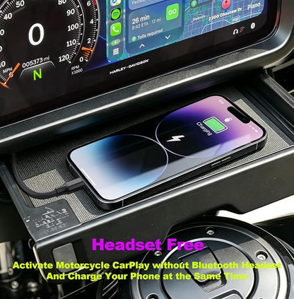 2-in-1 A/C Motorcycle Headset Bypass Cable for CarPlay Activation | Enable CarPlay Without Bluetooth Headset on GoldWing 2018-2024, Black/6",More Stable&Safer Than Passthrough Adapter