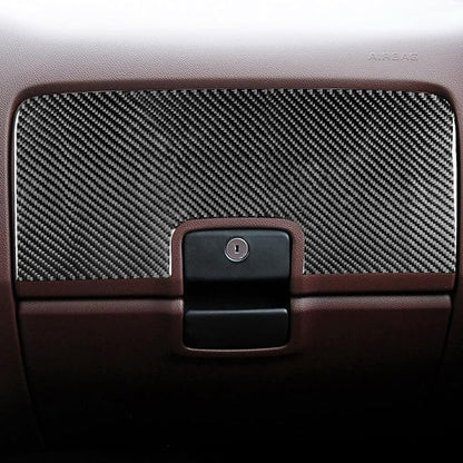 Real Carbon Fiber Fit for Chevy Silverado/GMC Sierra 1500 2014-2018 for 2500/3500HD 2015-2019 Car Co-Pilot Glove Box Panel Trim Dash Decals Sticker Decor Auto Interior Accessories Cover Black