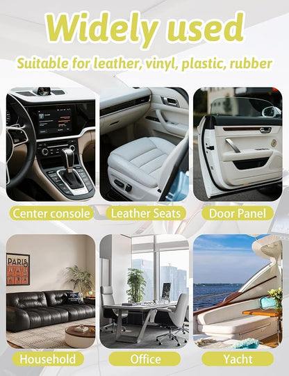 Kingvo Car Interior Cleaner, Interior Cleaner Carpet Dashboard Vinyl Sofa Leather Shiny Car Stuff Detailing Kit Cleaning Supplies,Lemon Scent