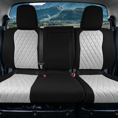 FH Group Custom Fit Car Seat Covers Specifically Made for 2022-2026 Nissan Frontier, Rear Set Gray Ultraflex Neoprene Waterproof Automotive Seat Covers for Pickup Truck, Nissan Accessories