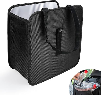 Amiss Foldable Car Trash Can, Collapsible Garbage Bin for Automotive, Hanging Waterproof Leakproof Storage Bag, 3.9 Gallon