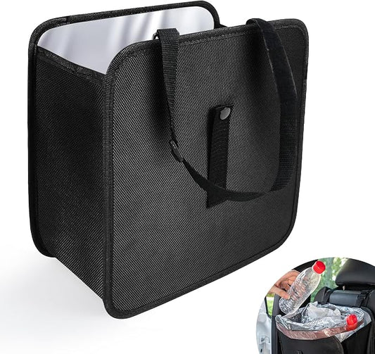 Amiss Foldable Car Trash Can, Collapsible Garbage Bin for Automotive, Hanging Waterproof Leakproof Storage Bag, 3.9 Gallon