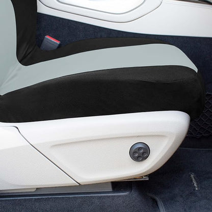 Universal Fit Chevron Flat Cloth Car Seat Covers Full Set - Gray