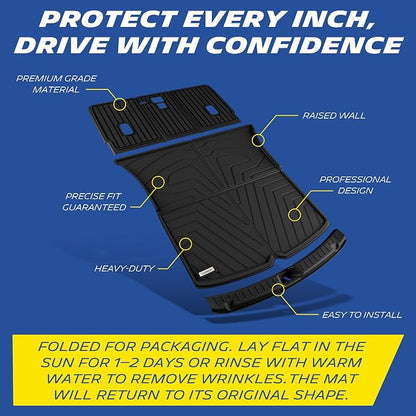 Michelin Vehicle Mat, All-Weather TPE Custom Fit Liner for Tesla Model Y 5 Seat Trunk Mats 2025-2027 (5 Piece), Elite