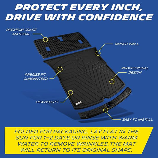 Michelin Vehicle Mat, All-Weather TPE Custom Fit Liner for Tesla Model Y 5 Seat Trunk Mats 2025-2027 (5 Piece), Elite