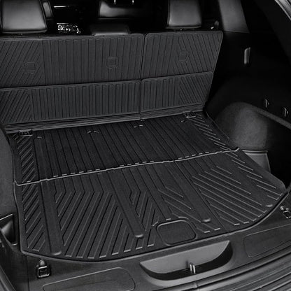 Floor Mats for Jeep Grand Cherokee 2011-2021 & 2022 (Not for WL), All Weather Floor Mats Trunk Cargo Liner with Backrest Protectors and Door Sill Guards Accessories, Full Coverage Set