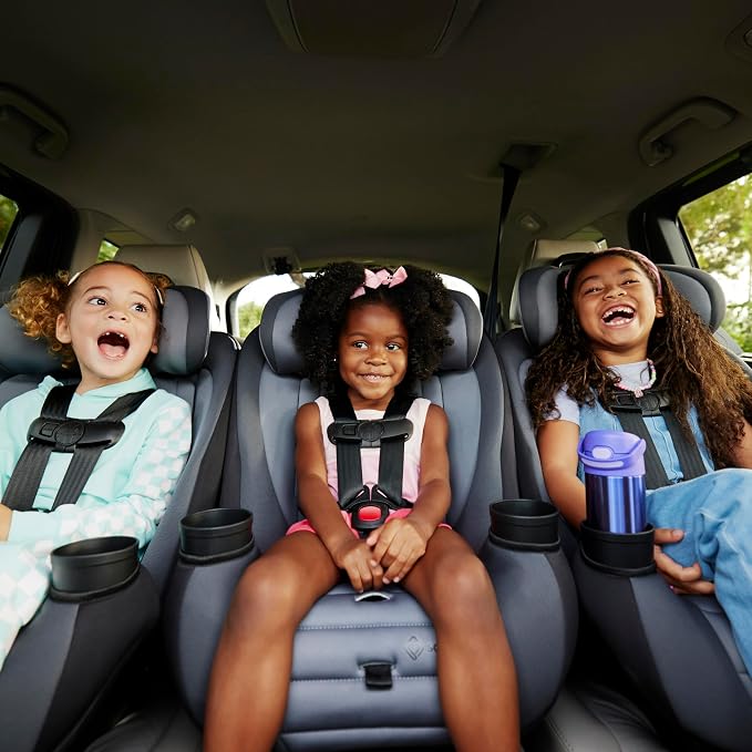 Safety 1st Ellaris 3-in-1 Convertible Car Seat, Slim Fit Design, Rear & Forward-Facing, 5-Position Headrest, Travel-Friendly with Machine-Washable Seat Pad, Peacock Blue