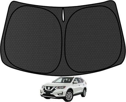 Rogue Customized Windshield Sun Shade for 2014-2020 Rogue (NOT for Sport /2021 Rogue 3rd Gen. T33) Front Window Sunshade Visor Protector Foldable Blocks UV Rays Keep Car Cooler Accessories