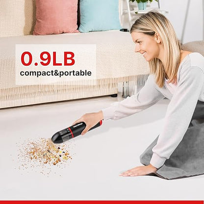 Shop-Vac 2-in-1 Car Vacuum & Air Duster, 14000Pa Blow/Suction Portable Cordless Vacuum, Mini Blower, Handheld & Lightweight with 6 Nozzles, Type-C Rechargeable for Auto/Home/Office