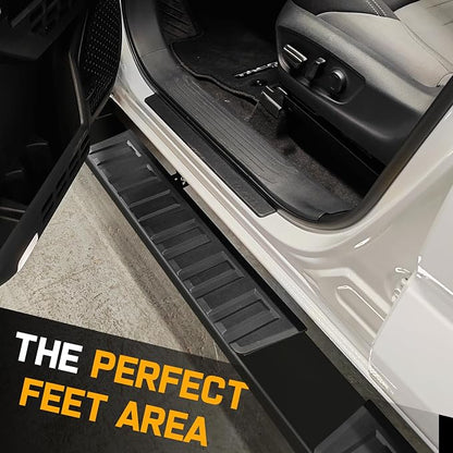 COMNOVA 6" Running Boards Compatible with 07-18 Silverado/Sierra 1500 Crew Cab, 07-19 2500 3500HD, 2019 LD/Limited Crew Cab. Silverado Nerf Bars Side Steps(Incl. 8 Brackets)