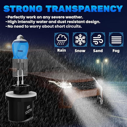 Fog lights Fit For Nissan Frontier 2003-2004 Halogen Headlight Bulbs,880/881/H27 Fog Lights Bright Lights Combo,Plug & Play,Pack of 2 (Nissan Frontier 2003-2004 Halogen Fog Lights)