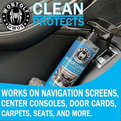 Wontolf Complete Car Wash Cleaning Kit, Car Interior Detailing Kit with Car Wash Soap, Interior Detailing Cleaner, Wheel Cleaner, Wheel Brush, Dying Towel, for Cars Trucks RVs SUVs