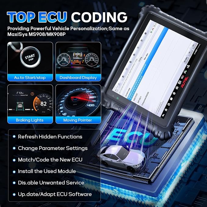 Autel MaxiSys MS906MAX OBD2 Scanner, Way Better Than MS906 Pro, 2026 MS906 MAX Up of MS906S MS906BT MS908, ECU Coding, 3000+ Active Test, 40+ Service, All System Diagnostic, CAN FD/DoIP, AutoScan 2.0