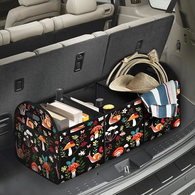 Mushroom Collapsible Trunk Organizer Automotive Storage Car Multicompartment Large Capacity