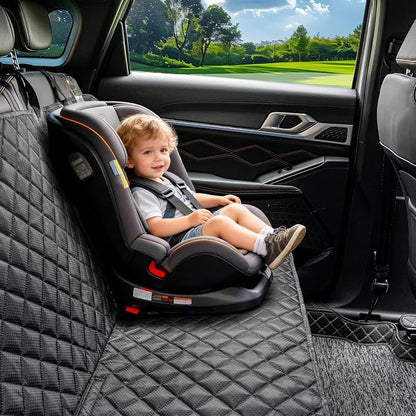 JSTHT Dog Car Seat Cover for Back Seat Waterproof Bench Seat Cover Protector Nonslip Durable Soft Pet Dog Back Seat Cover for Car, Truck, & SUV (Black)