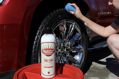 GOLDEN SHINE Tire & Trim Gel Dressing, 16 Ounce Bottle Shines and Protects Tires, Rubber and Exterior Trim, 16016